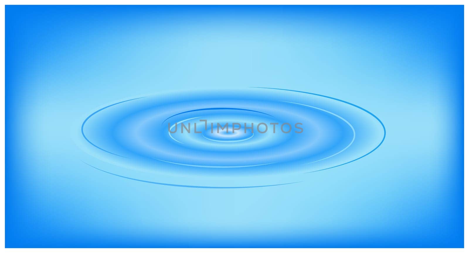 Water riplle vector illustration. Waves on water from falling drop.