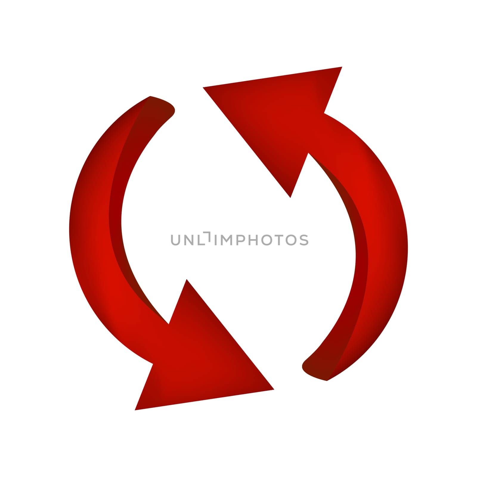 Arrow symbol, red icon clipart business concept. Vector illustration isolated on white background.