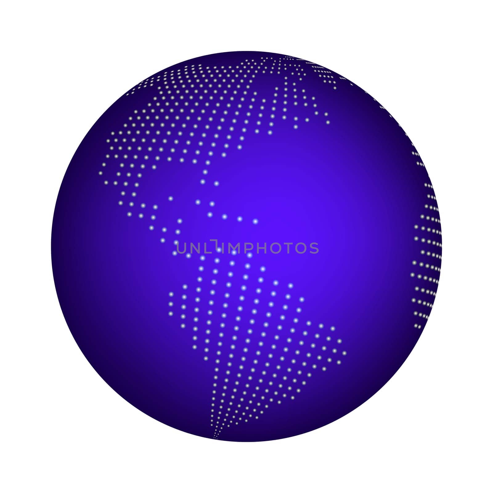 globe earth world map - abstract dotted vector background.  Blue wallpaper illustration