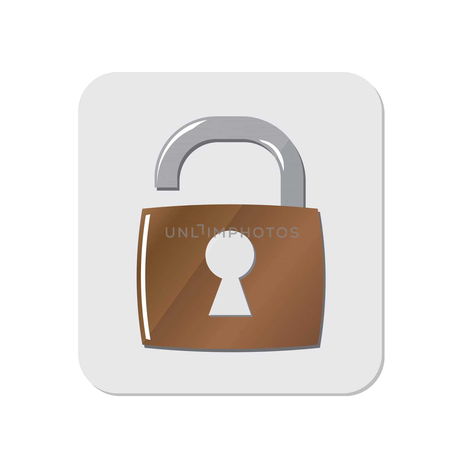 Vector  icon opened padlock