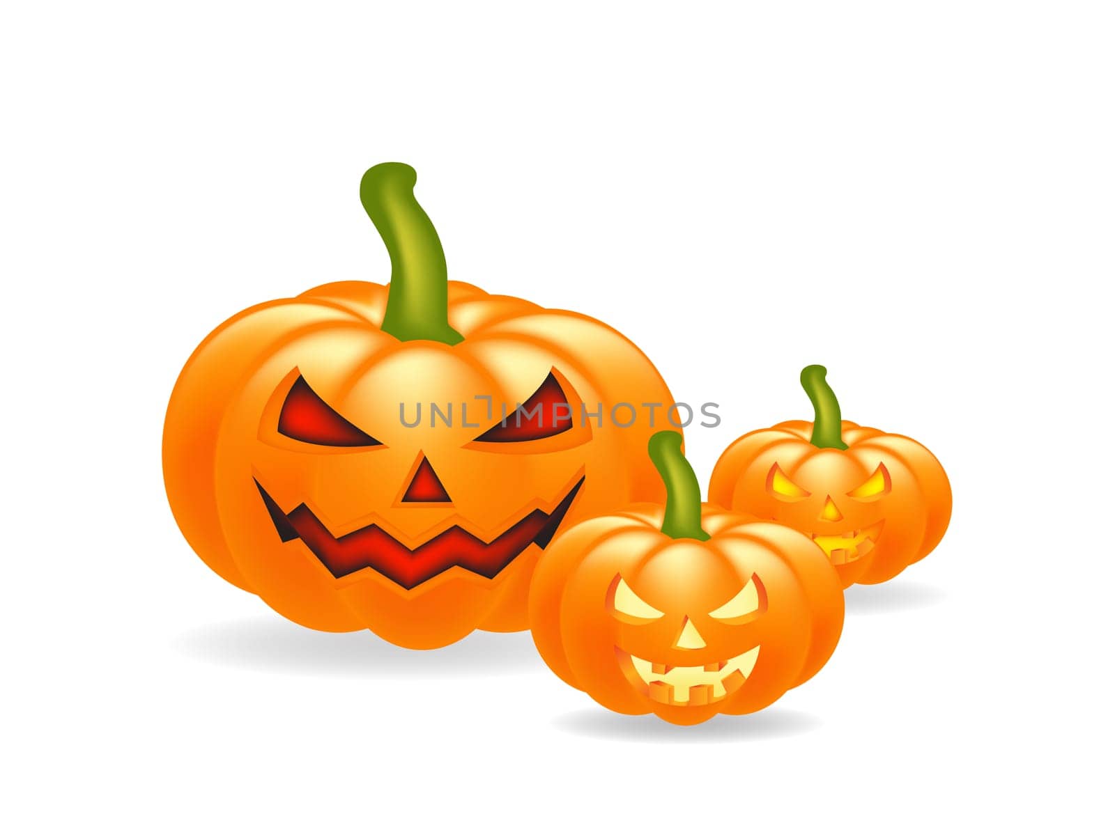 Halloween cartoon, symbols composition. vector objects arrangement with pumpkins, Vector collage of cute Halloween elements, objects and icons for your design