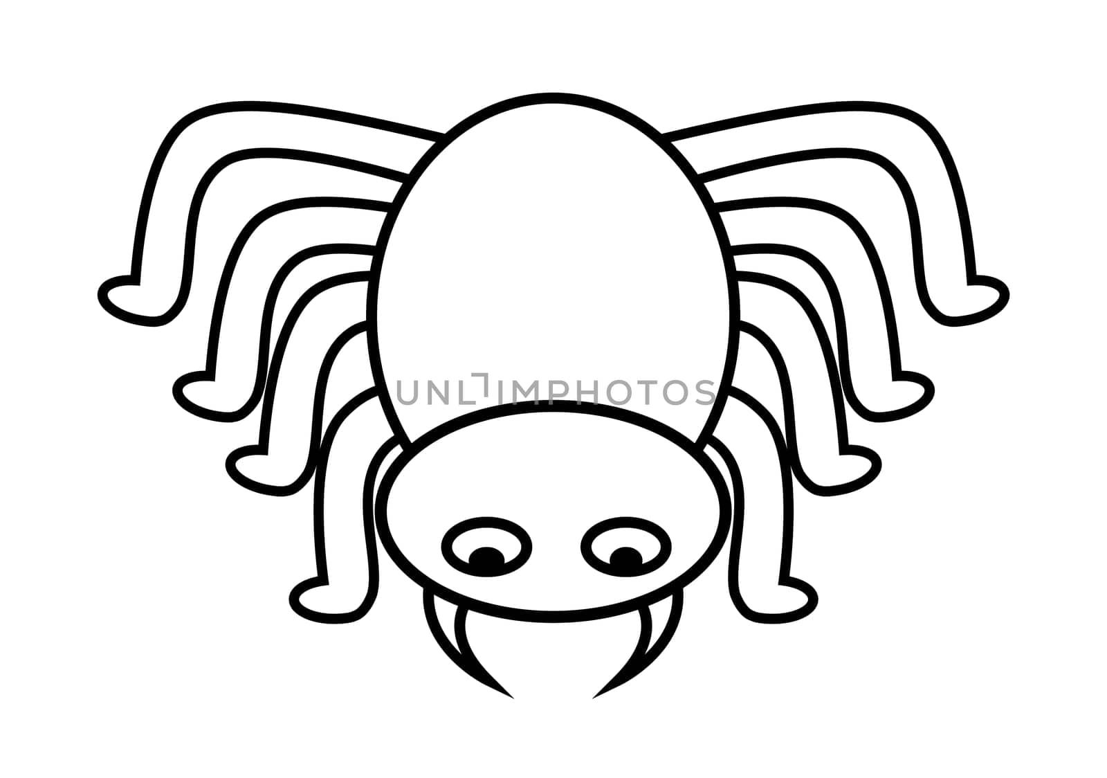 Spider halloween icon, symbol Silhouette. Vector illustration on white background