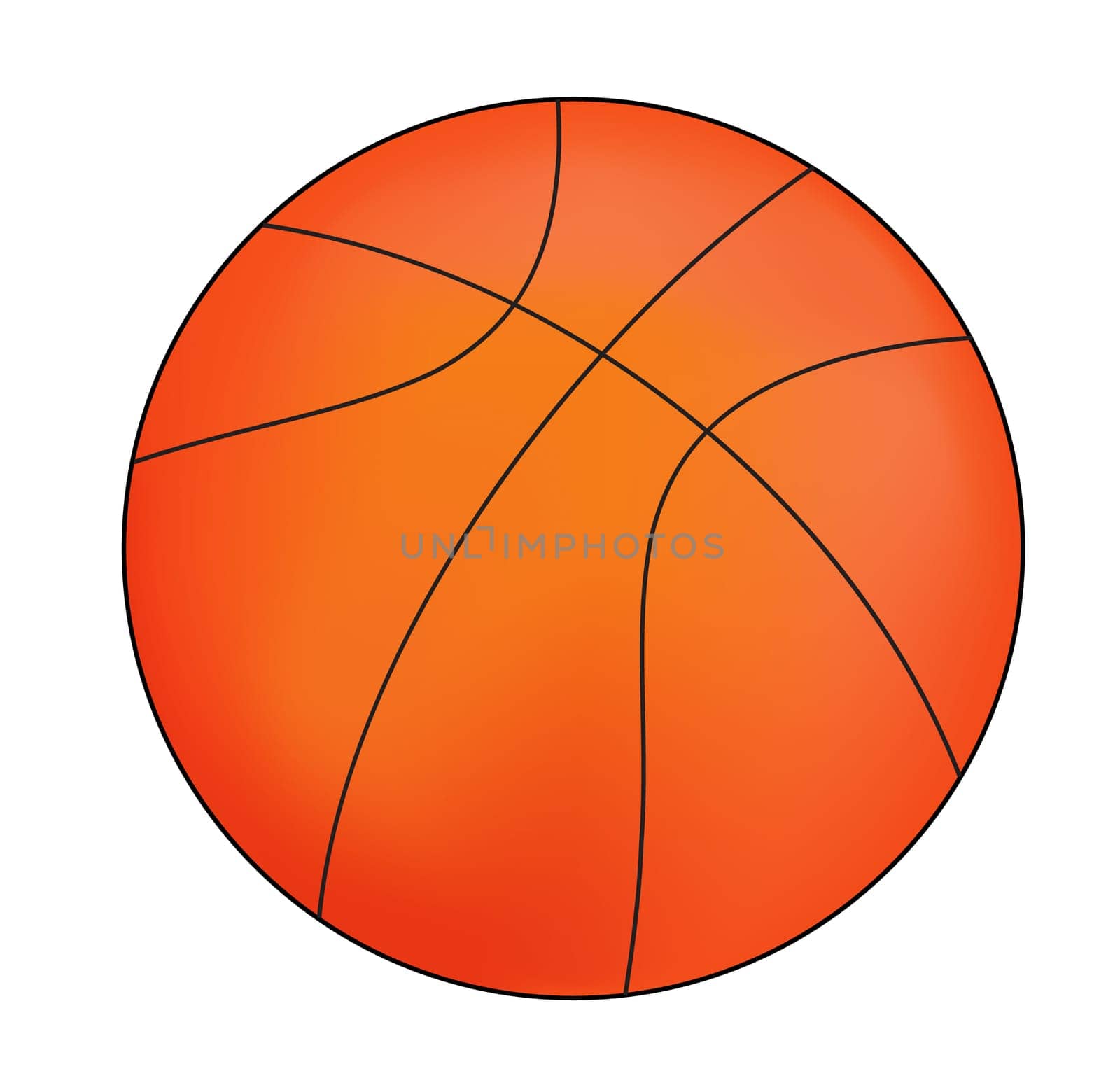 Vector Basketball isolated on a white background