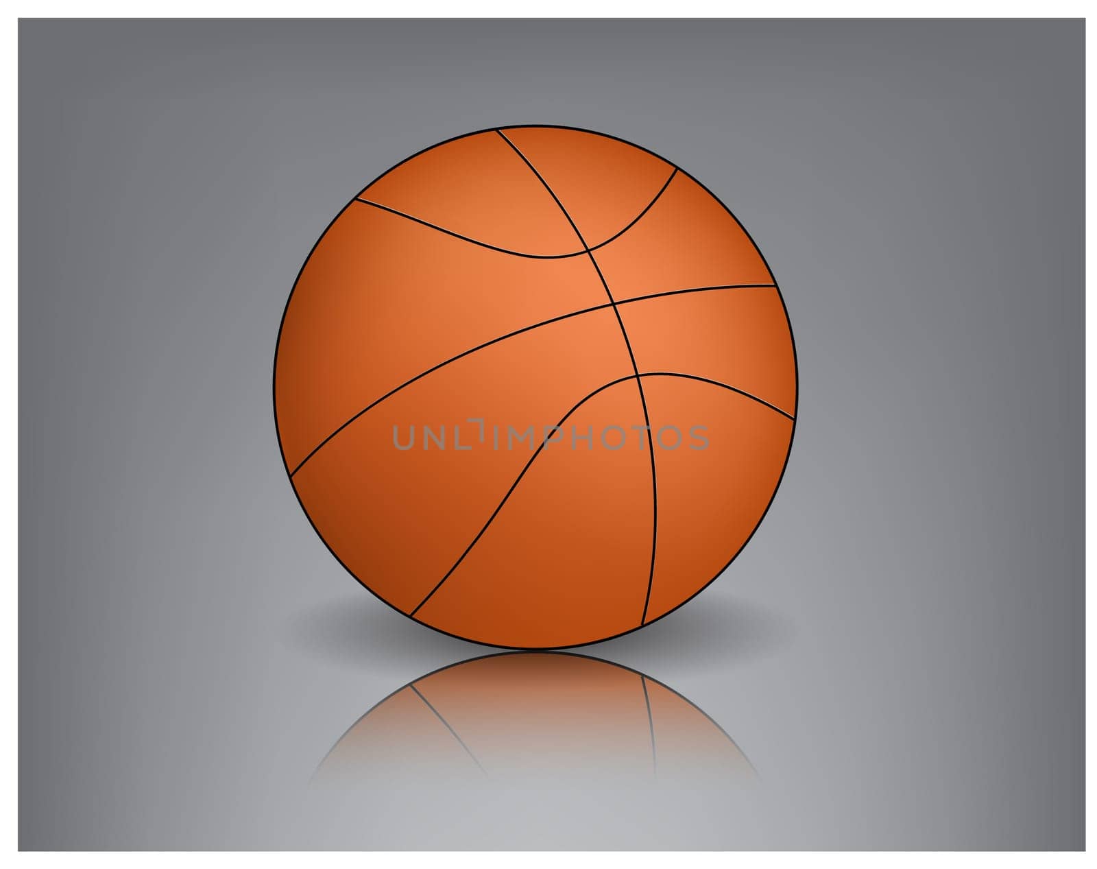 Vector Basketball icon  isolated on a dark background