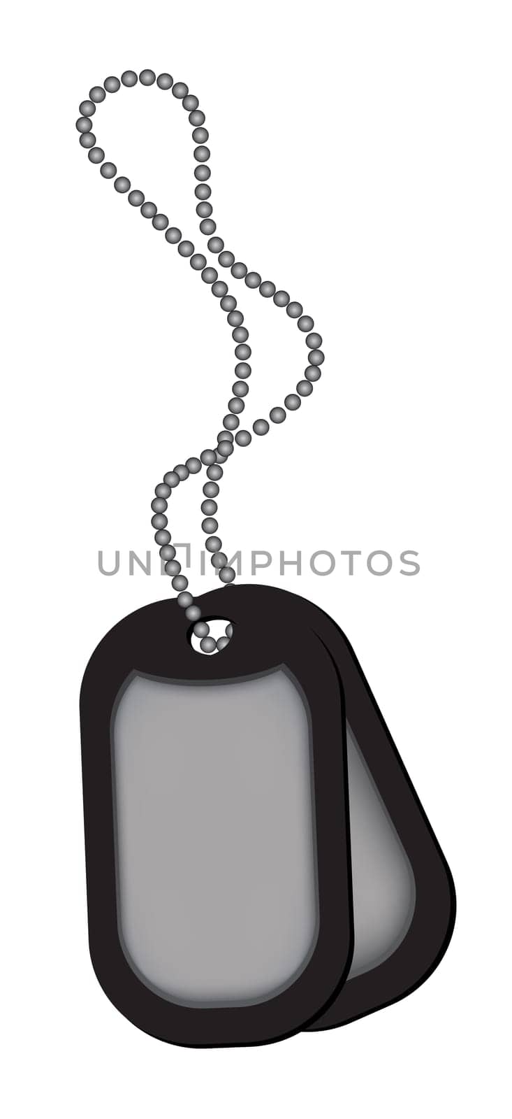 Dog tags isolated on white background - vector illustration