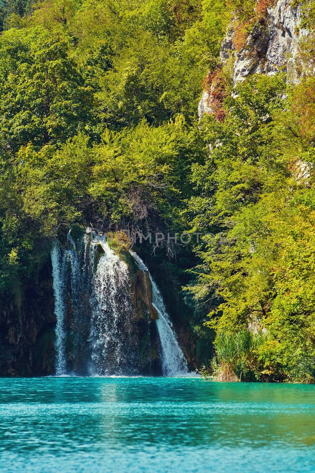 Waterfalls in Plitvice Lakes National Park, Croatia