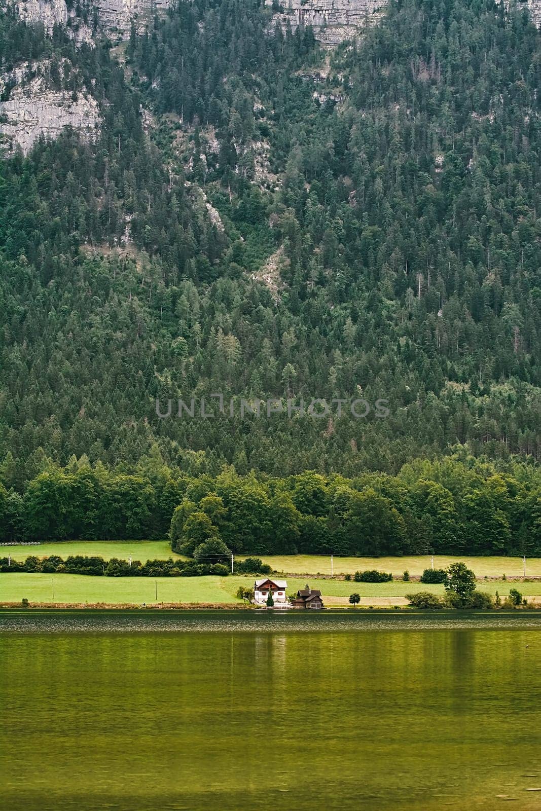 House on the Bank of Lake in Austria