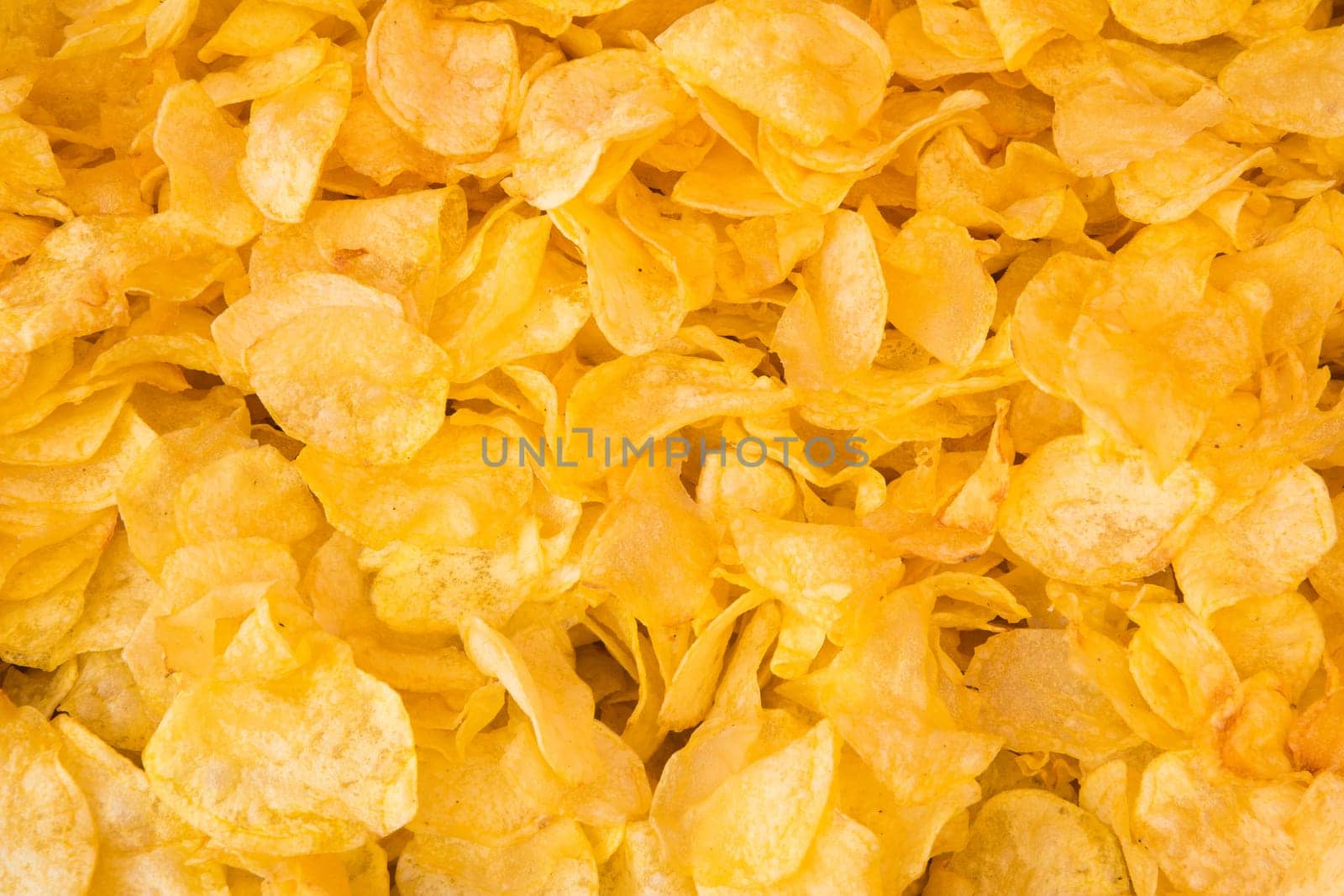 Delicious freshly cooked chips to use as background or texture