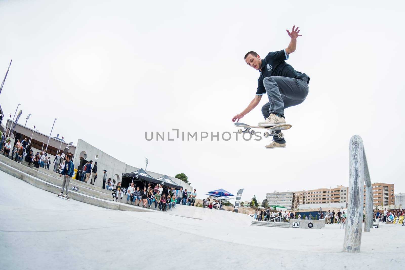 MAIA, PORTUGAL - SEPTEMBER 24, 2017: Jorge Simoes during the 4th Stage DC Skate Challenge by Moche.