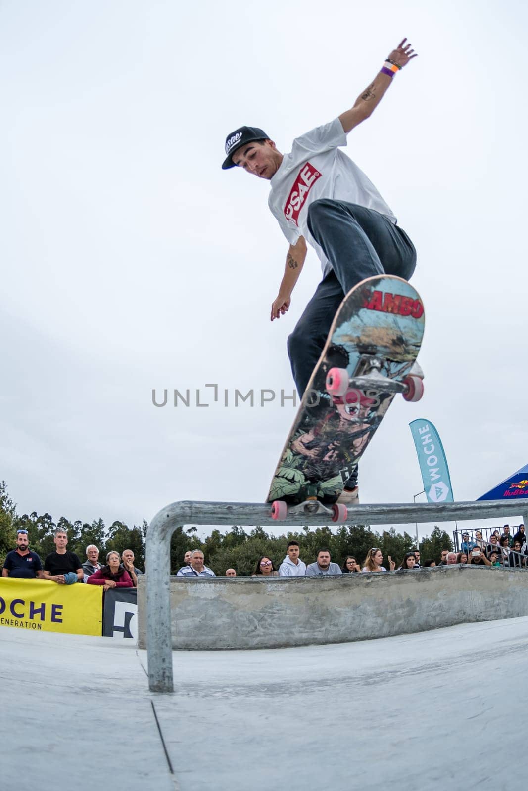MAIA, PORTUGAL - SEPTEMBER 24, 2017: Daniel Ferreira during the 4th Stage DC Skate Challenge by Moche.