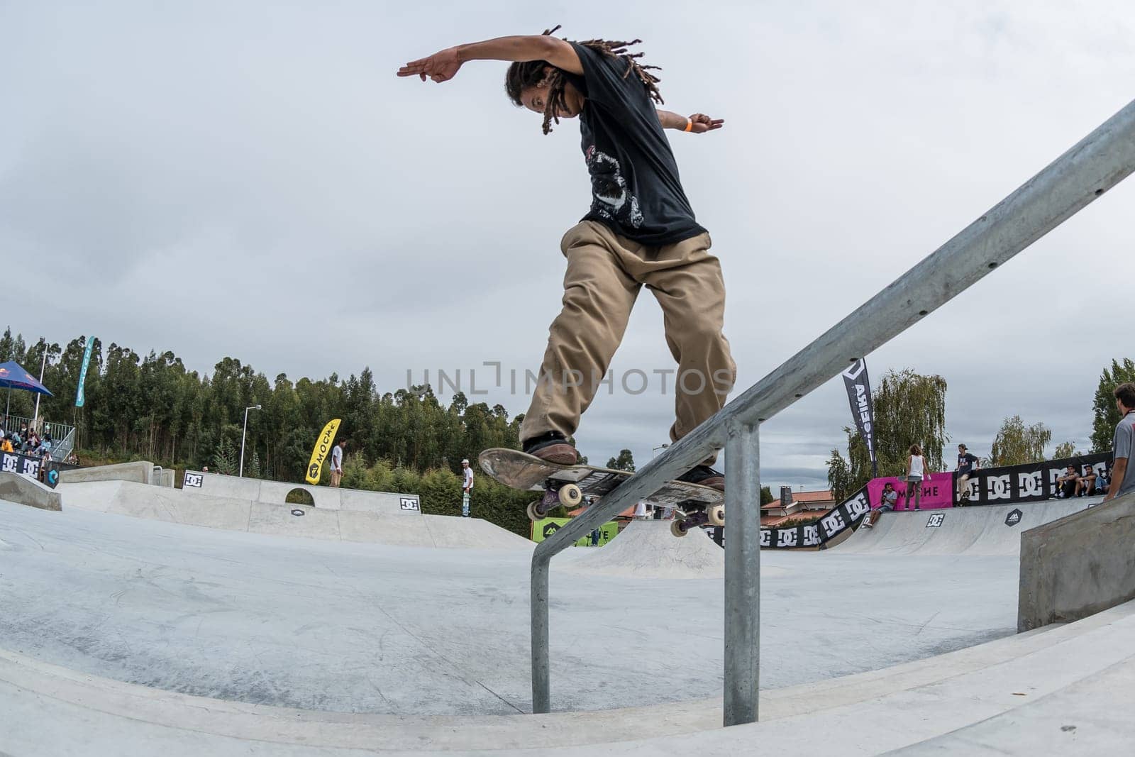 MAIA, PORTUGAL - SEPTEMBER 24, 2017: Matheus Freitas during the 4th Stage DC Skate Challenge by Moche.