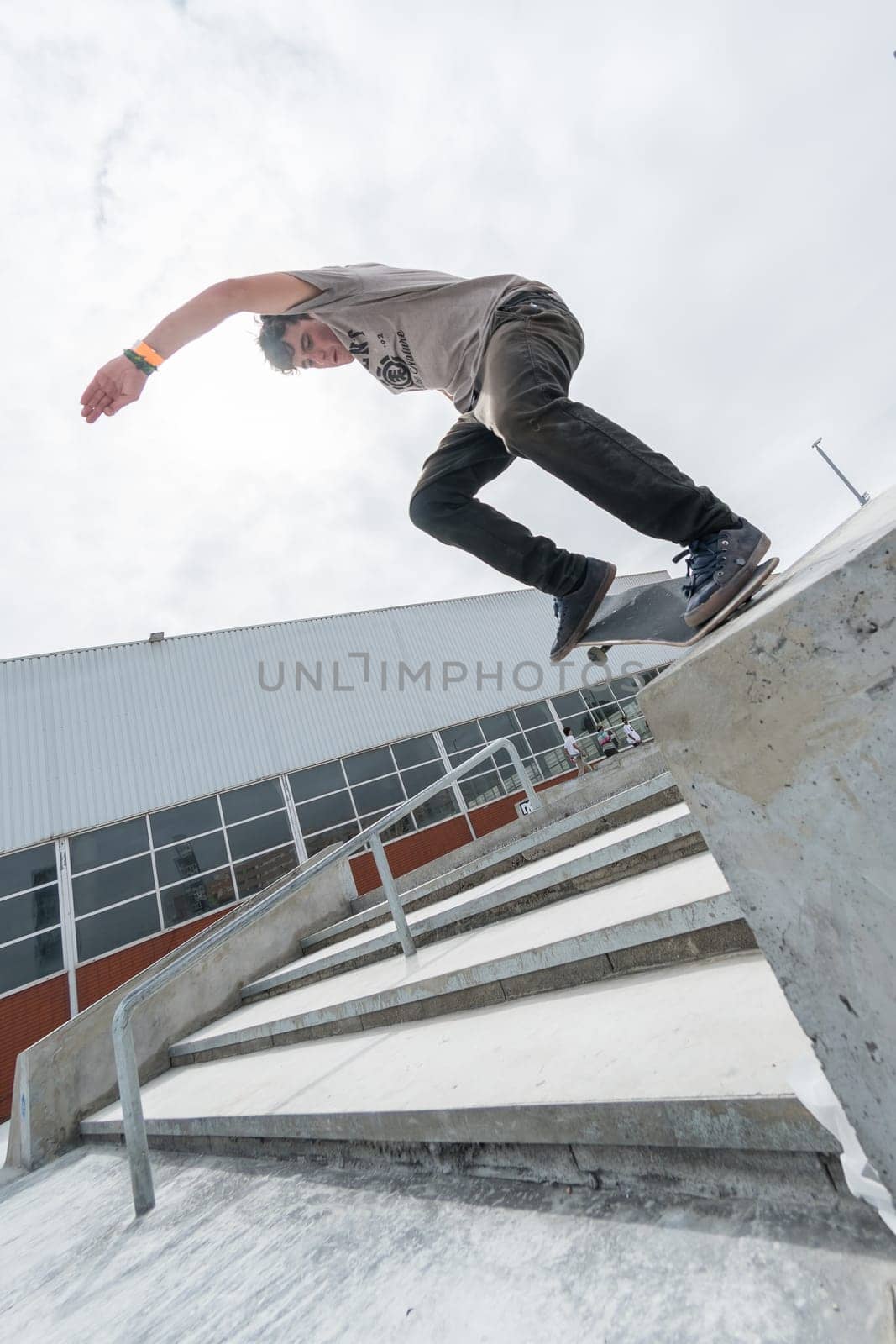 MAIA, PORTUGAL - SEPTEMBER 24, 2017: Unidentified skater during the 4th Stage DC Skate Challenge by Moche.