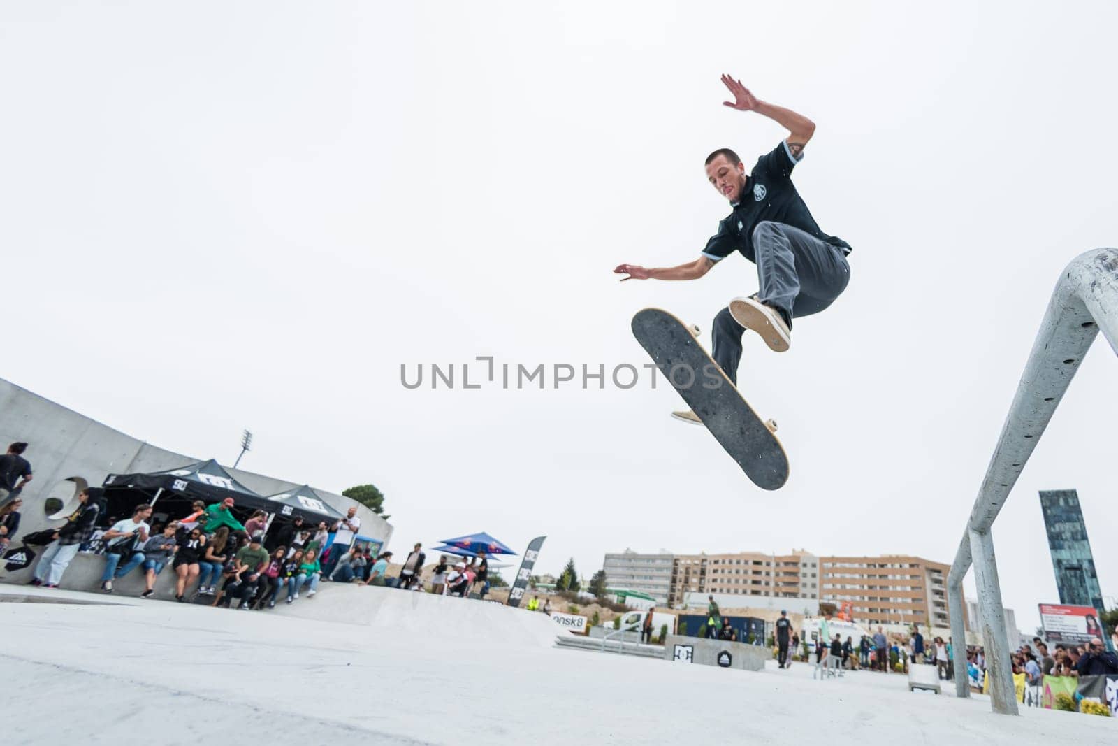 MAIA, PORTUGAL - SEPTEMBER 24, 2017: Jorge Simoes during the 4th Stage DC Skate Challenge by Moche.