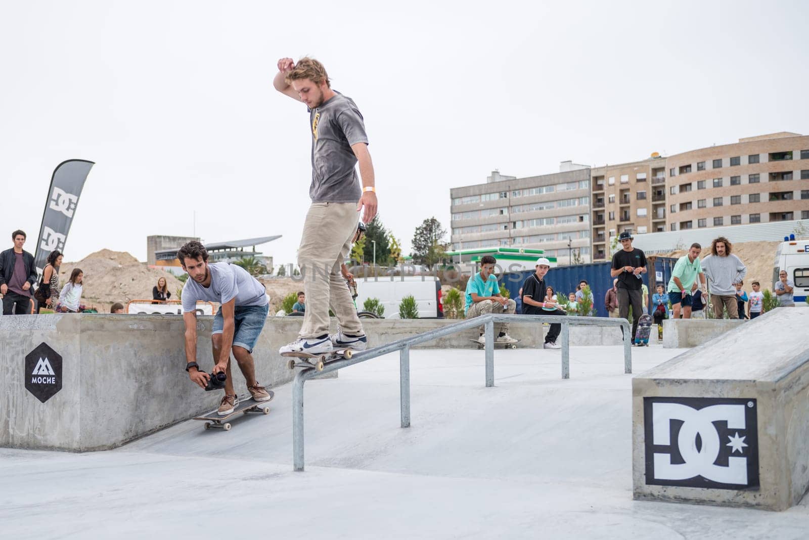 MAIA, PORTUGAL - SEPTEMBER 24, 2017: Unidentified skater during the 4th Stage DC Skate Challenge by Moche.