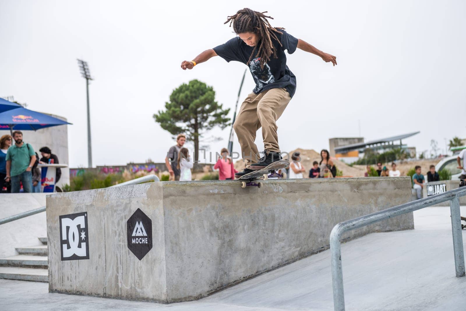 MAIA, PORTUGAL - SEPTEMBER 24, 2017: Matheus Freitas during the 4th Stage DC Skate Challenge by Moche.