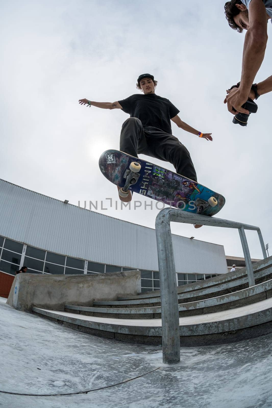 MAIA, PORTUGAL - SEPTEMBER 24, 2017: Unidentified skater during the 4th Stage DC Skate Challenge by Moche.