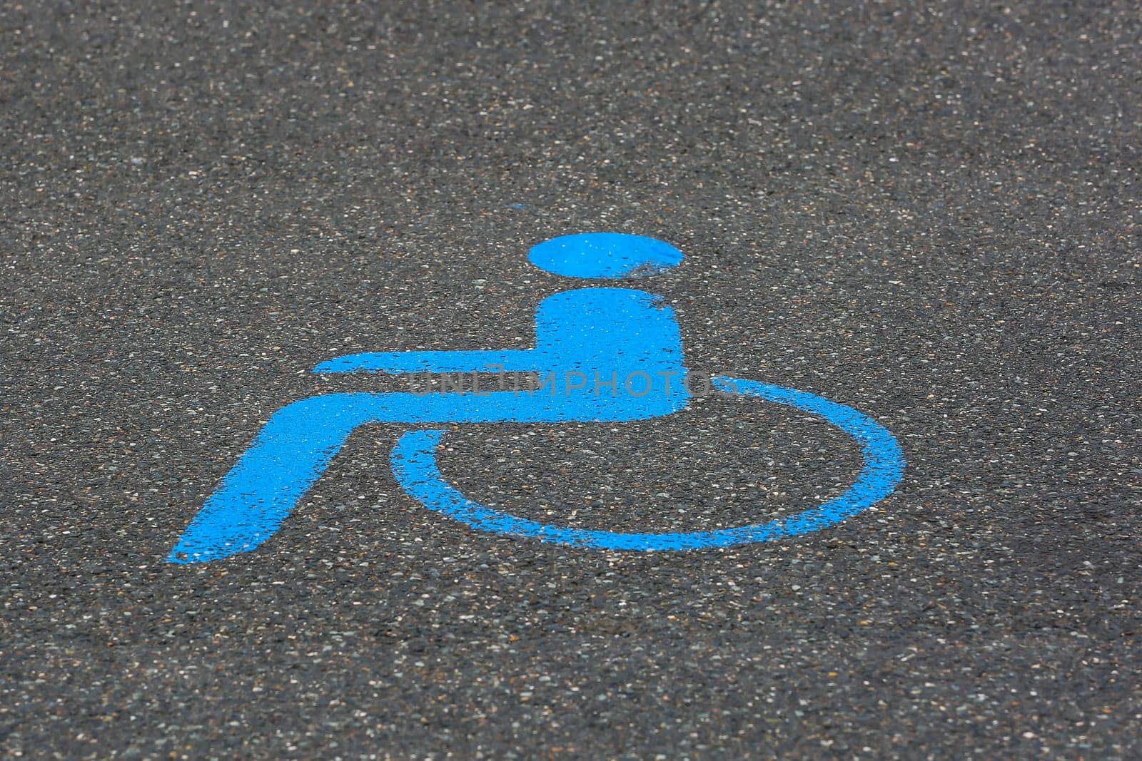 Note - Disabled parking Reference on asphalt