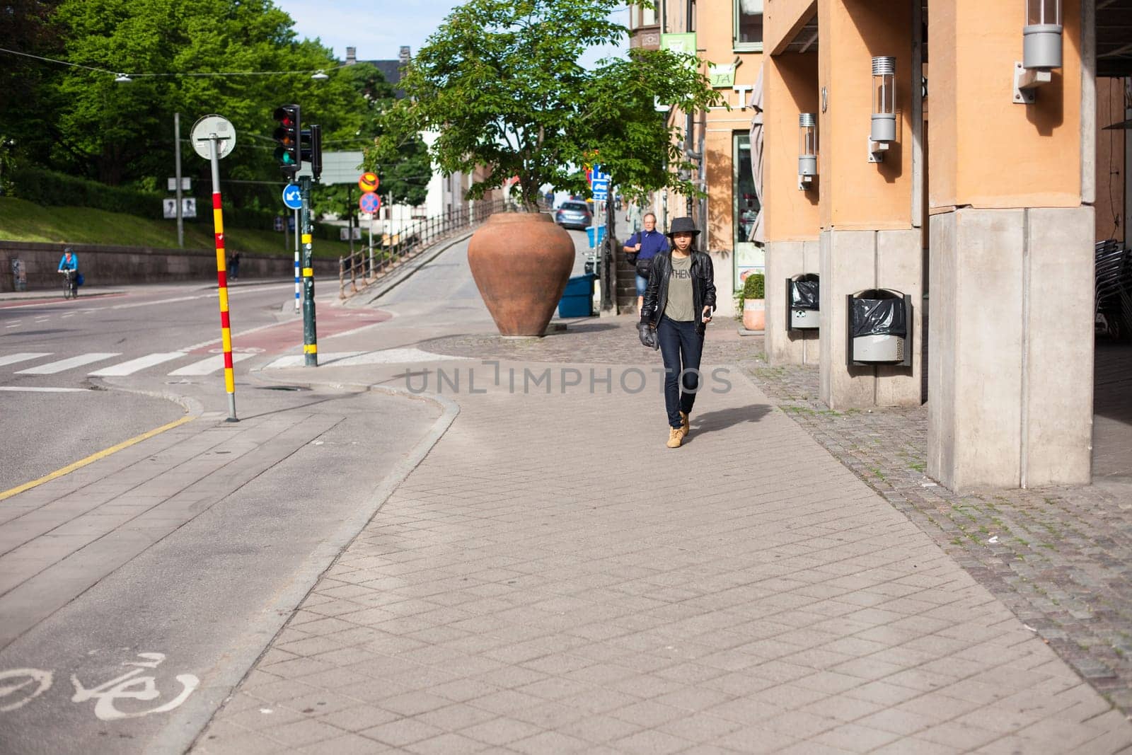 Stockholm, Sweden - June 09, 2017 : Urban life. People Walking In A Big City Street