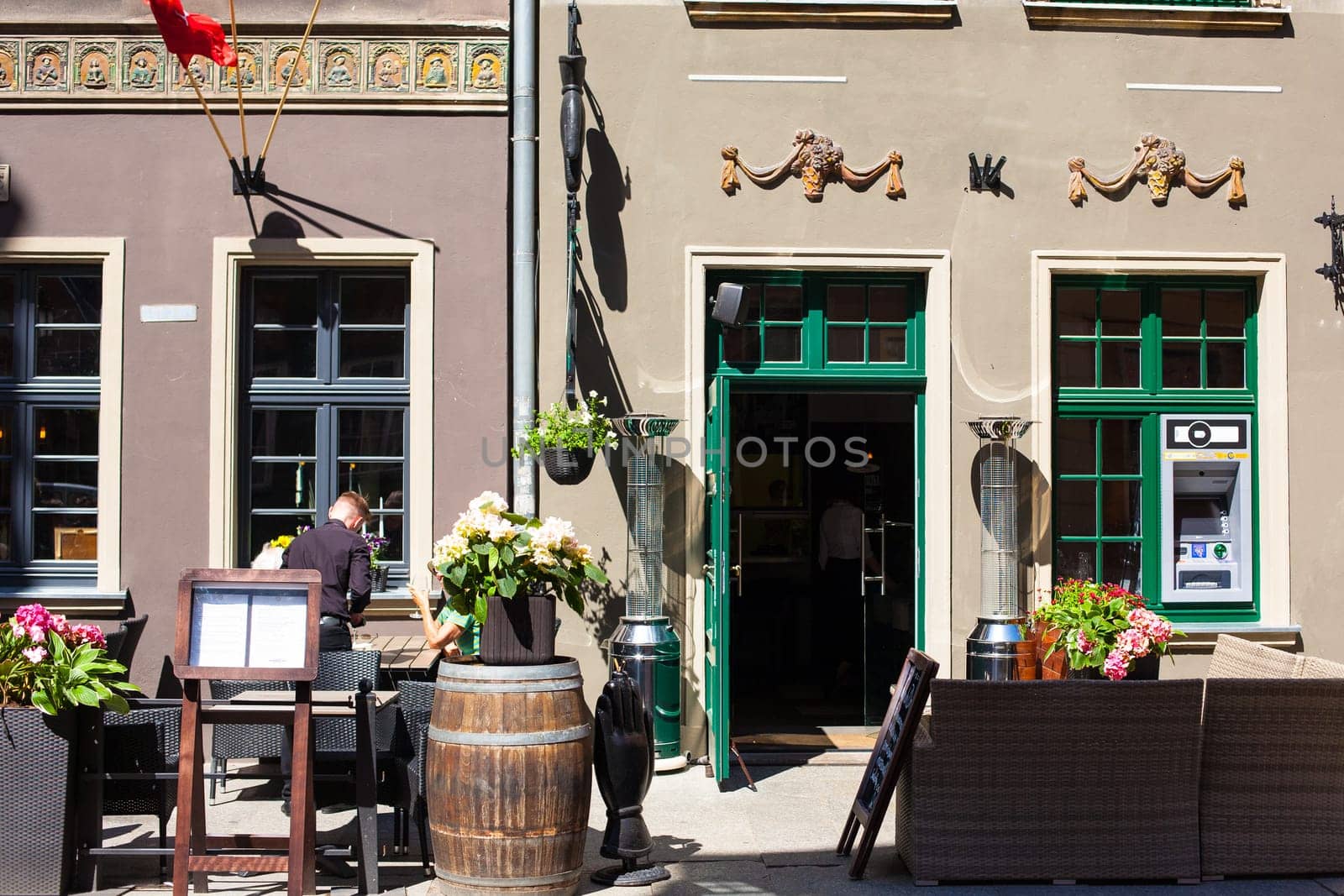 Poland, Gdansk - June 12, 2017 : Urban life. Landscape old architecture of a Big City