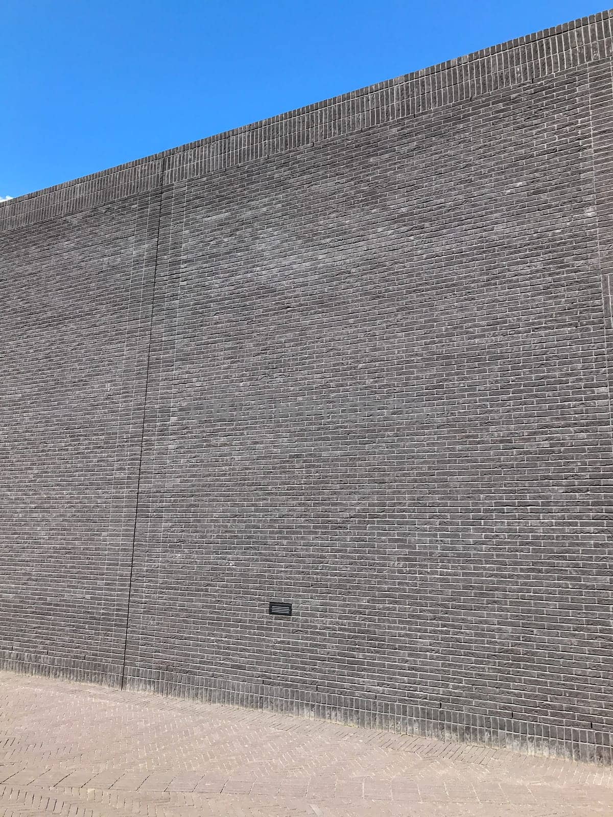 Poland, Gdansk - JUNE 12, 2017: Premise without roof, theater with gray walls in the open air