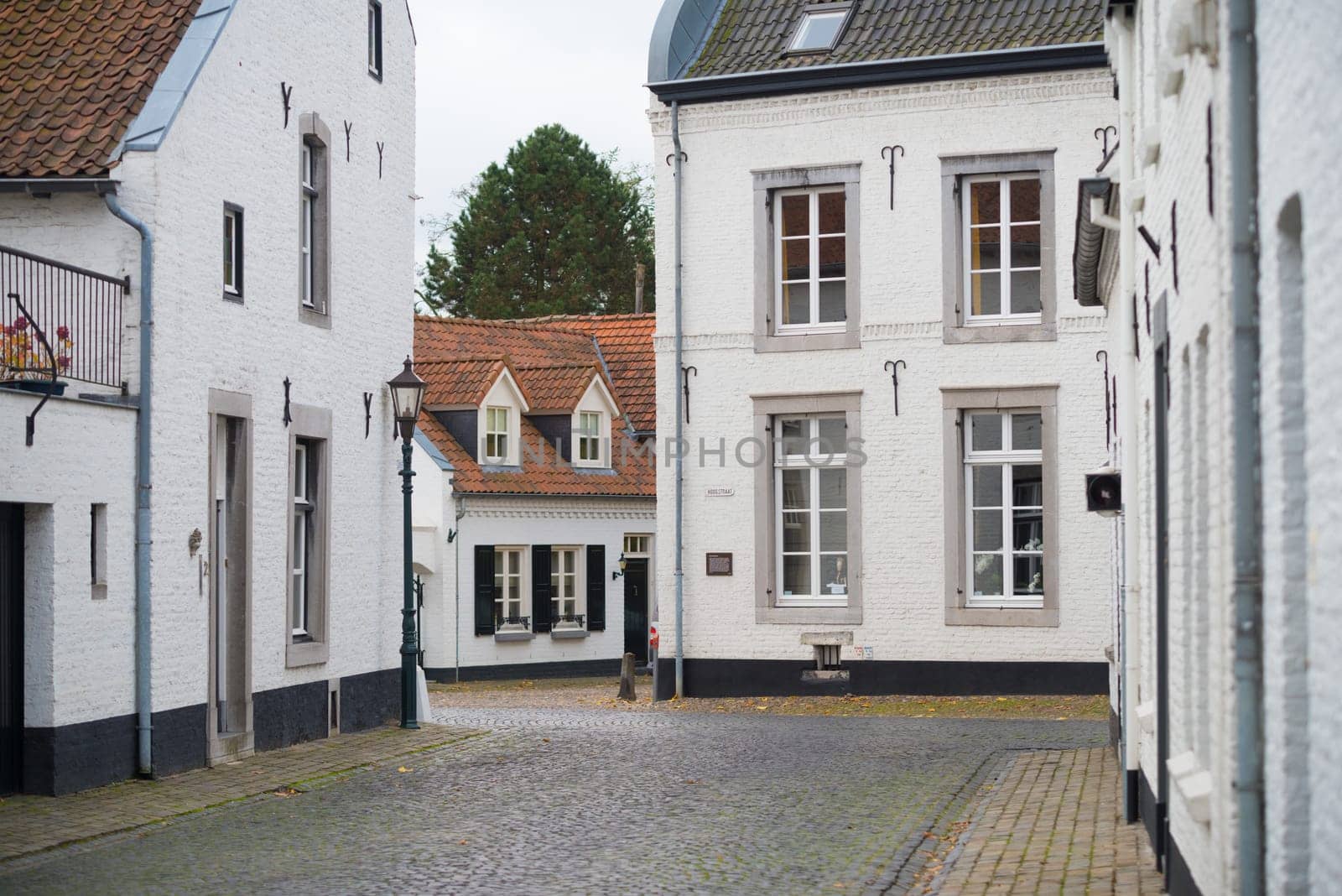 historic city of Thorn in the netherlands, known for its white houses