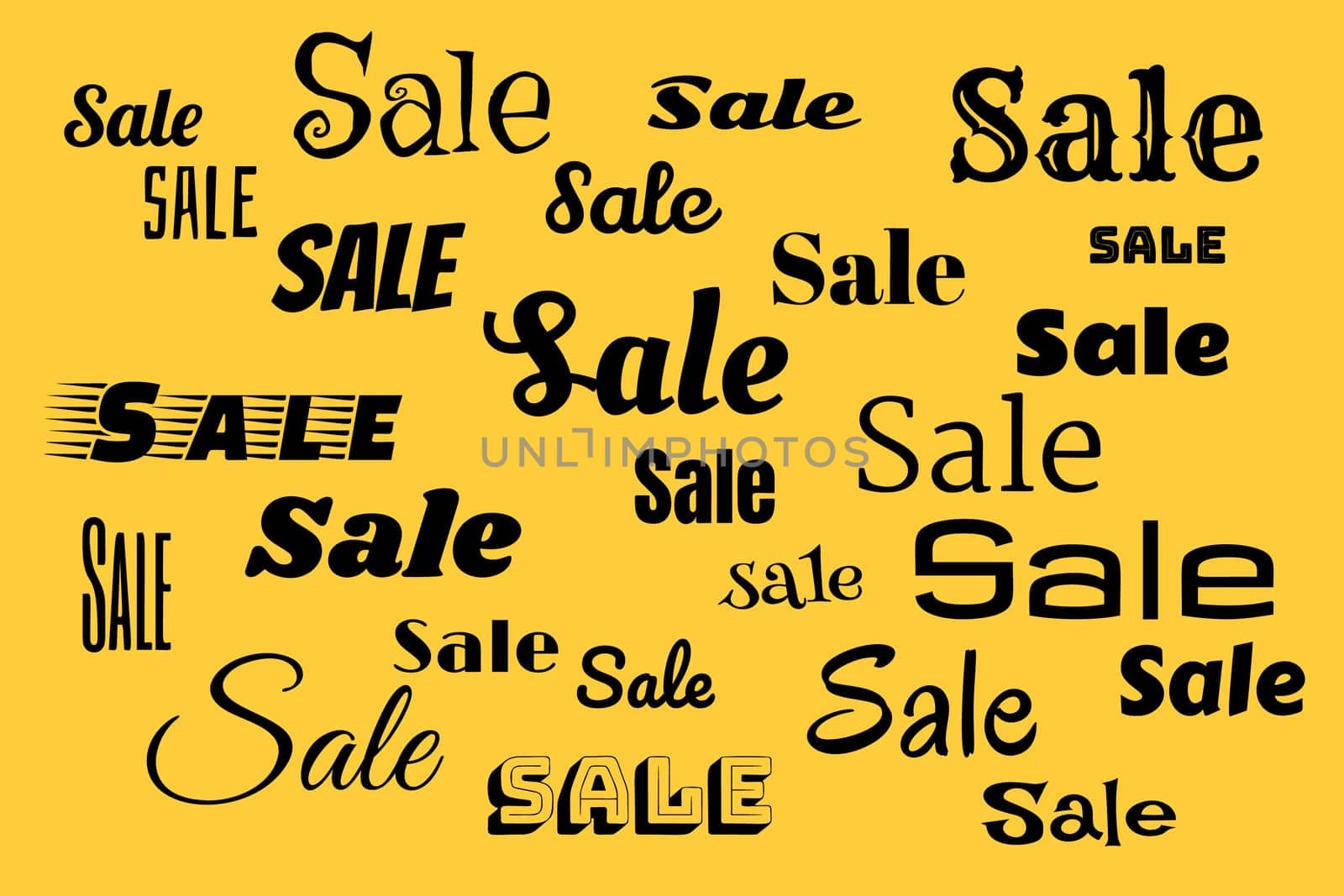 Sales background with black text. Pop art retro vector illustration
