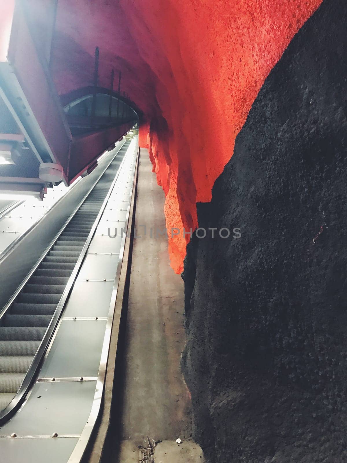 STOCKHOLM, SWEDEN - JUNE 10, 2017: Solna Centrum tunnelbanestation Underground. Station of the Subway