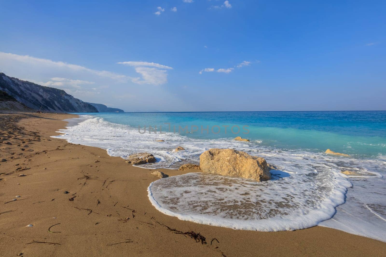 Gialos beach on the island of Lefkada, Greece