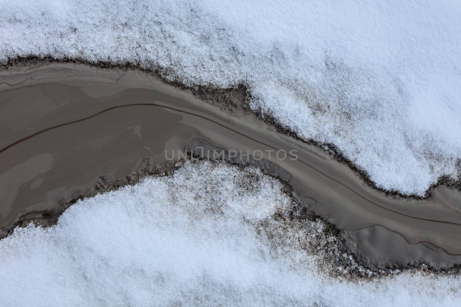 Mud Volcanoes in winter. Texture and eruption. Berca, Buzau, Romania