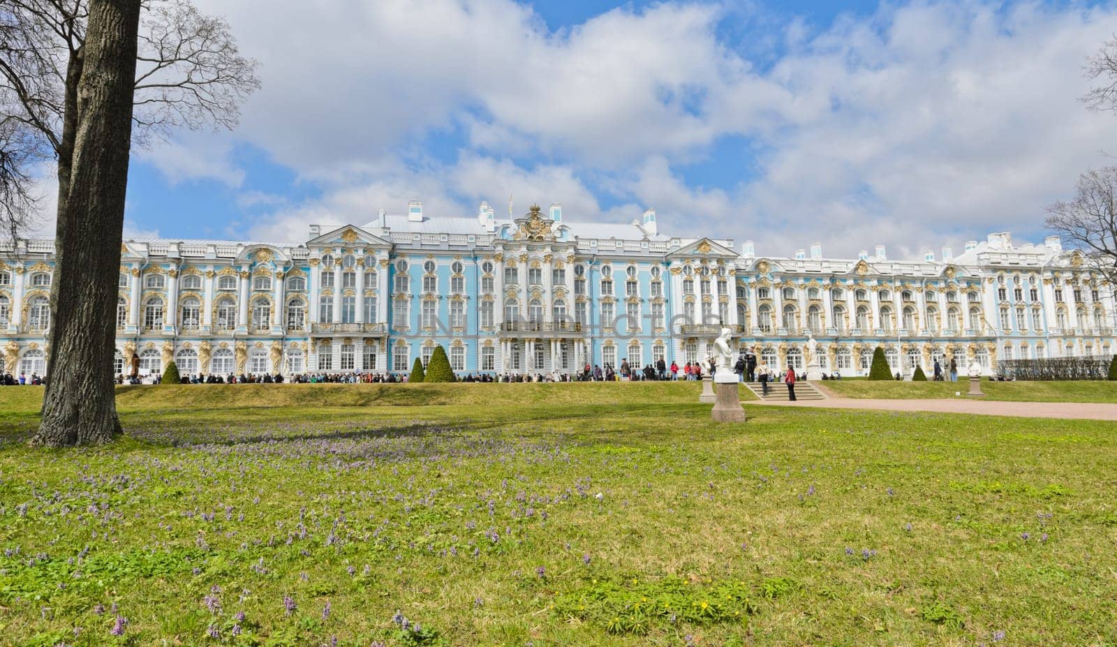 Catherine Palace in town of Tsarskoye Selo (Pushkin), St. Petersburg, Russia