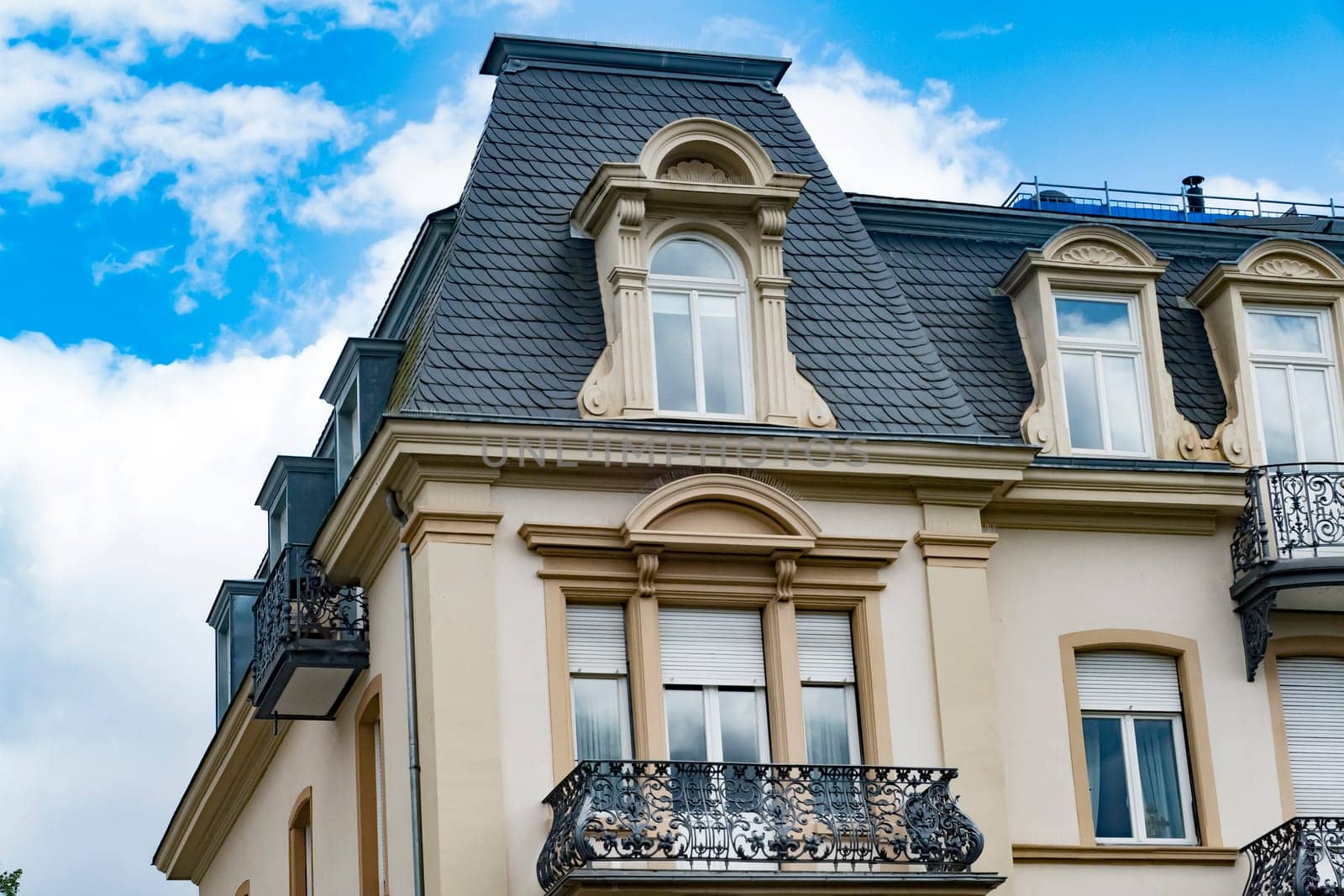 Art Nouveau architecture - detail of the façade of an Art Nouveau villa in Bad Nauheim
