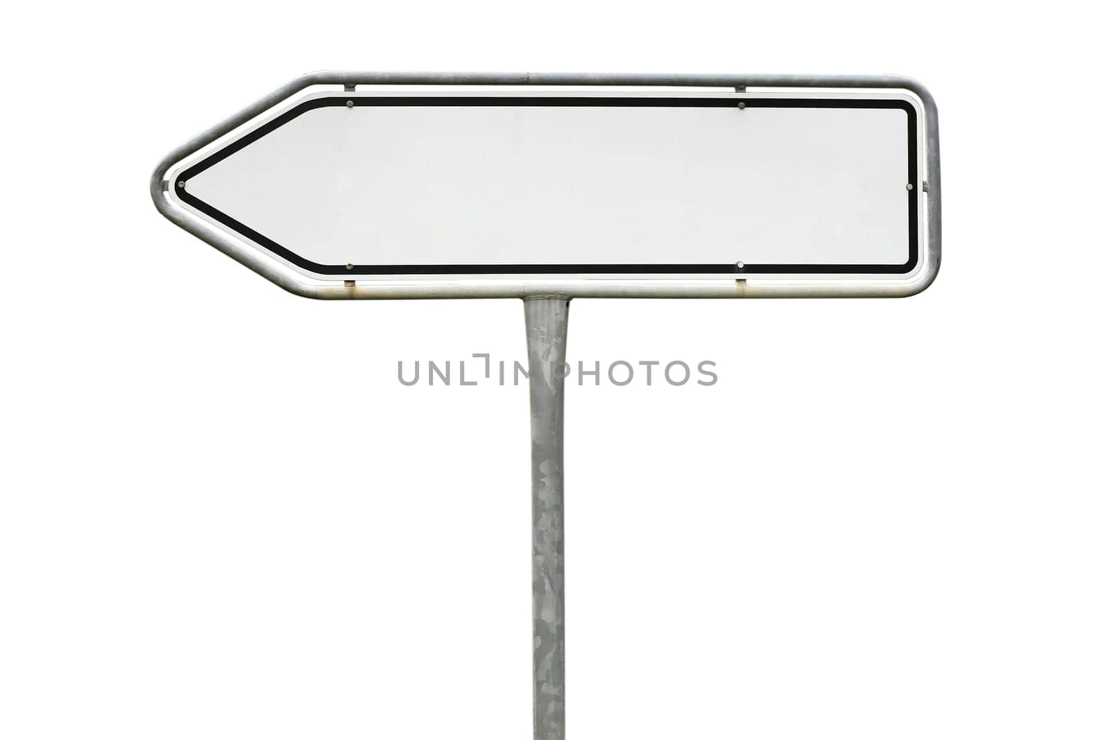 Unlabeled sign cropped on white background