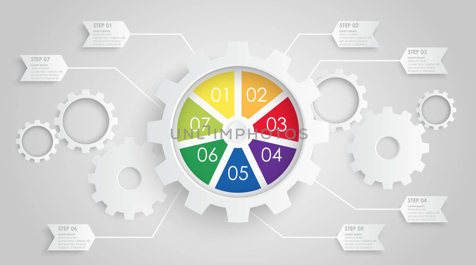 gear wheels info graphic for cooperation or teamwork symbolism
