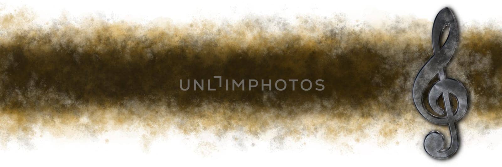 clef on grunge background - illustration