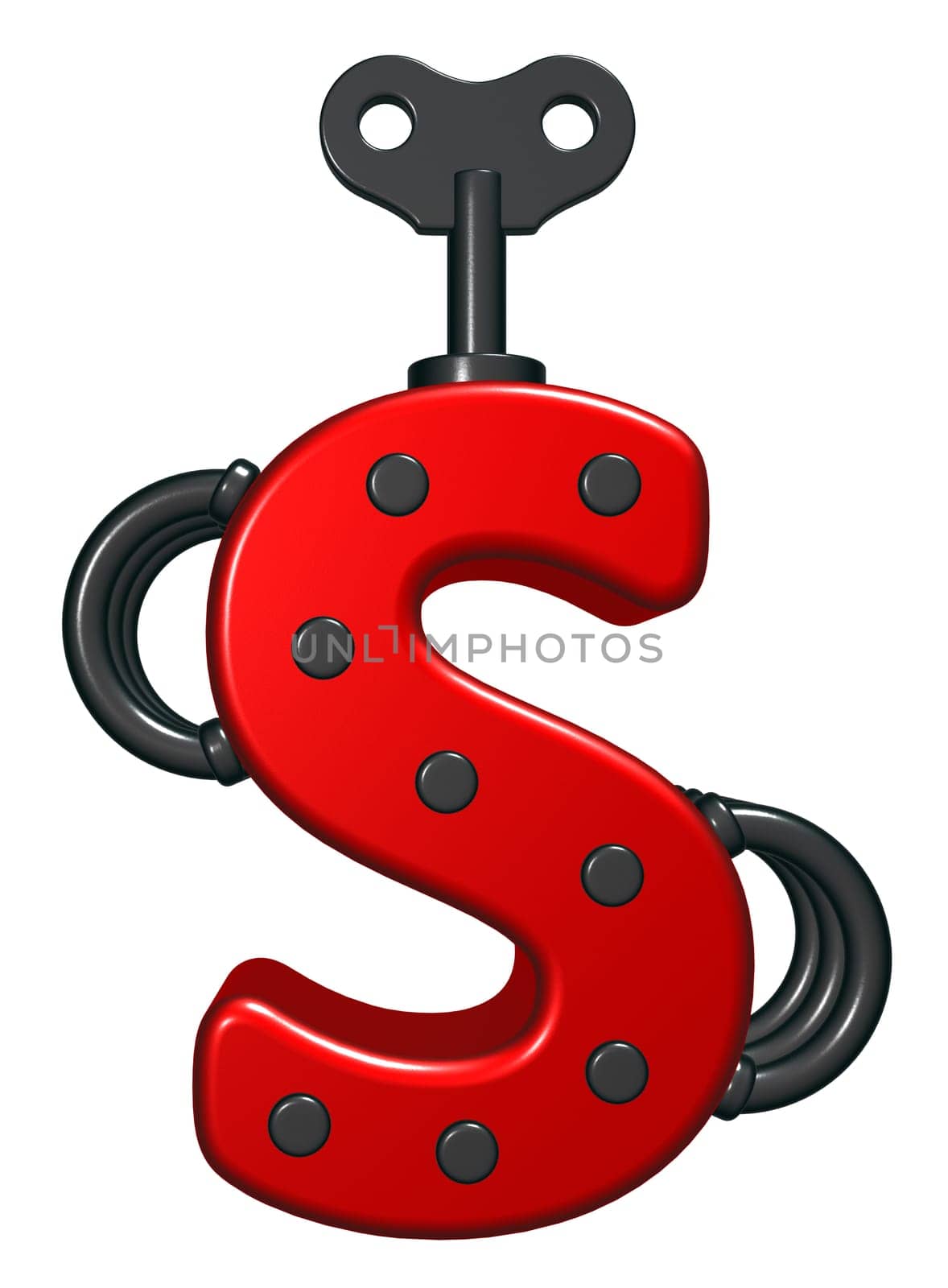 letter s on white background - 3d illustration