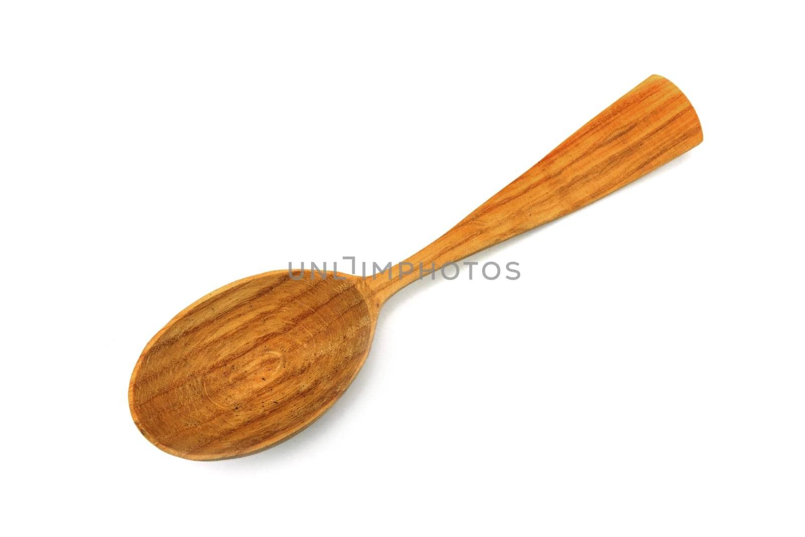 Wooden spoon,close-up of kitchen appliance on white background