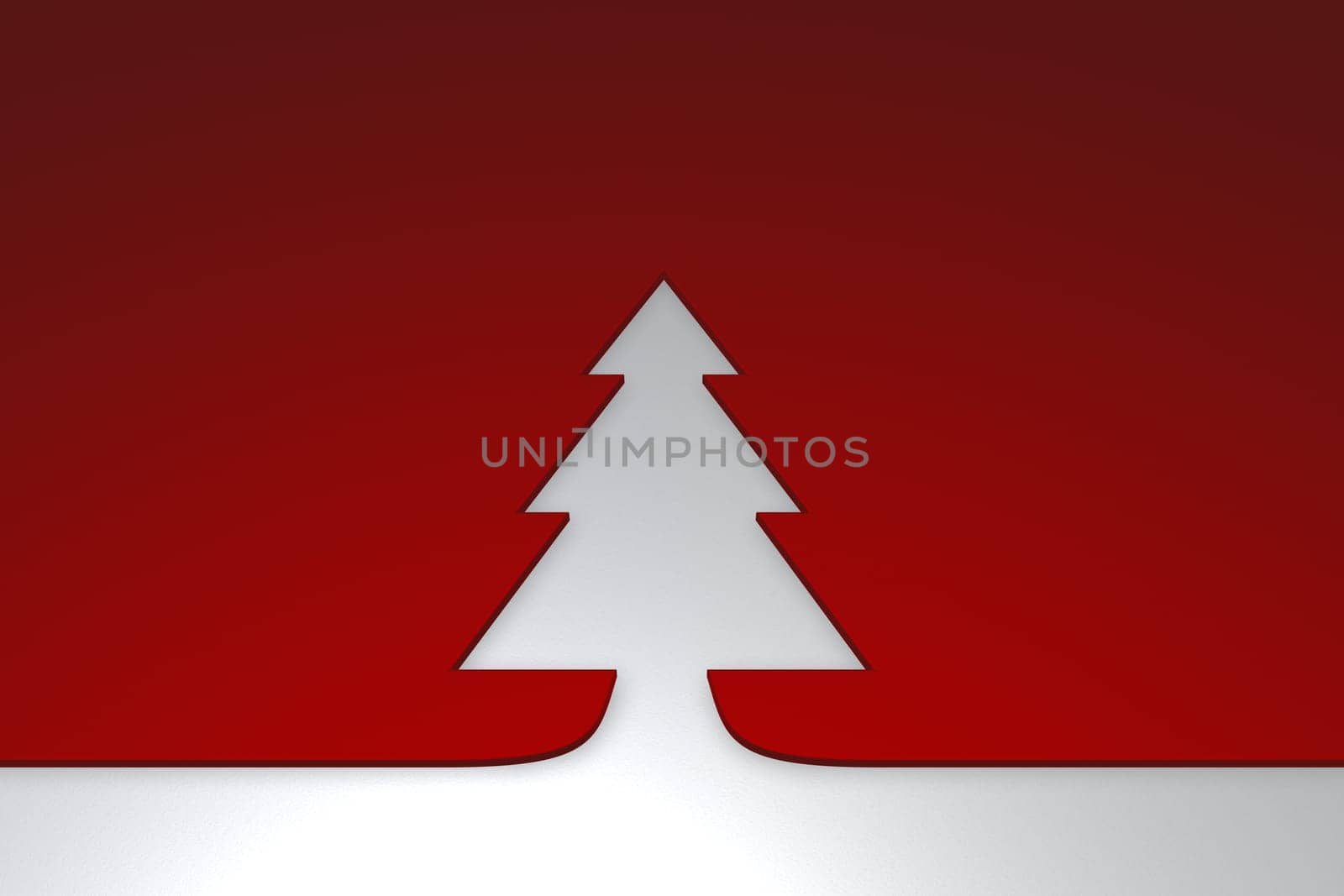 simple Christmas tree - 3d rendering