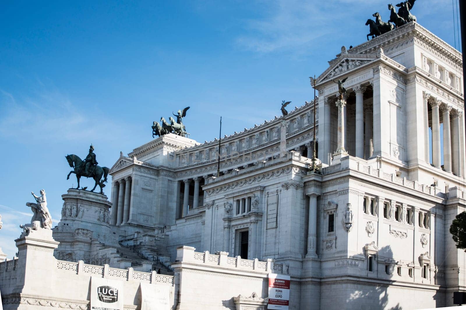 The Vittoriano or Altare della Patria, famous landmark in Rome, Italy
