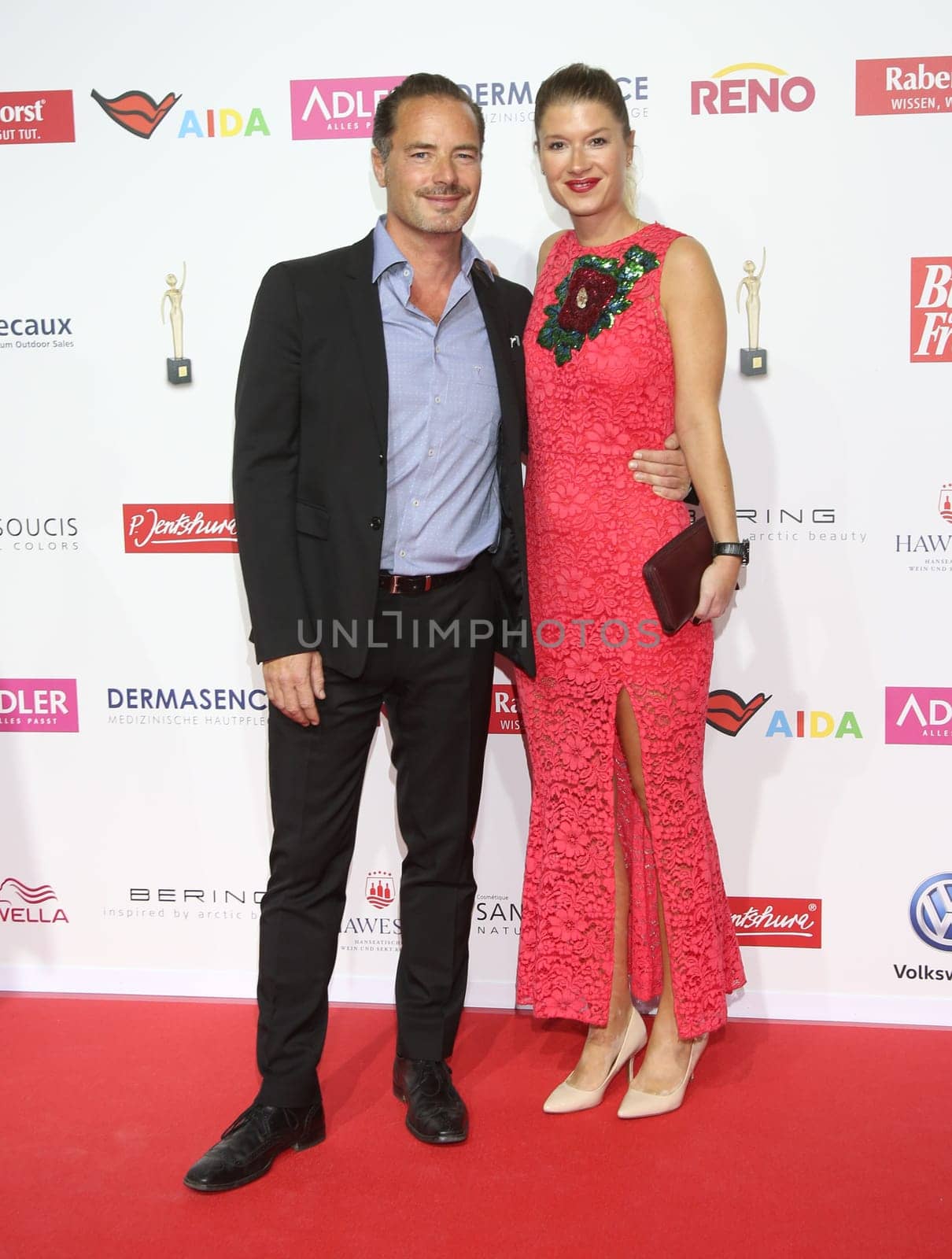 John Friedmann with partner Tini Fuchs ,. Goldene Bild der Frau 2017 Award ceremony at the AIDA Prima in Hamburg ,21.10.2016..