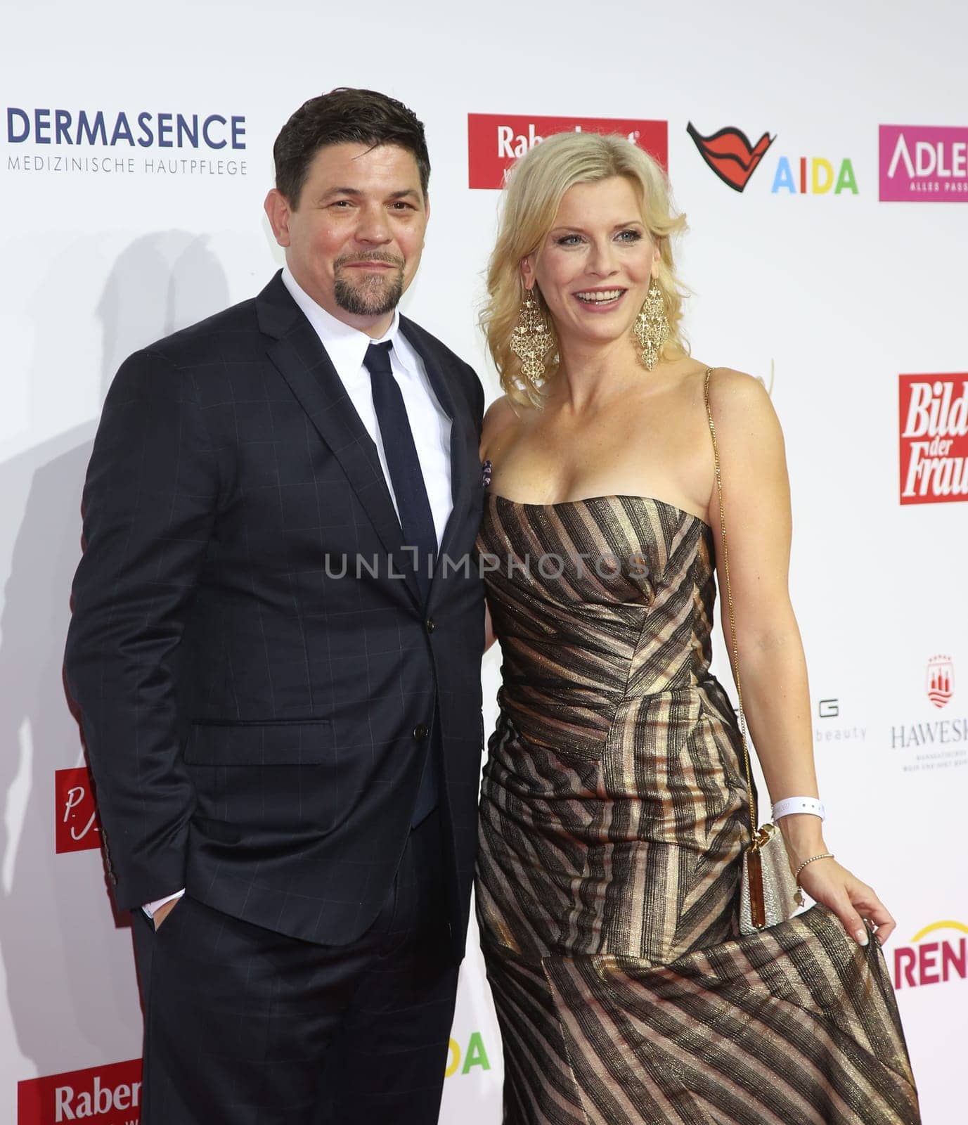 Tim Maelzer and Eva Habermann,. Goldene Bild der Frau 2017 Award ceremony at the AIDA Prima in Hamburg ,21.10.2016..