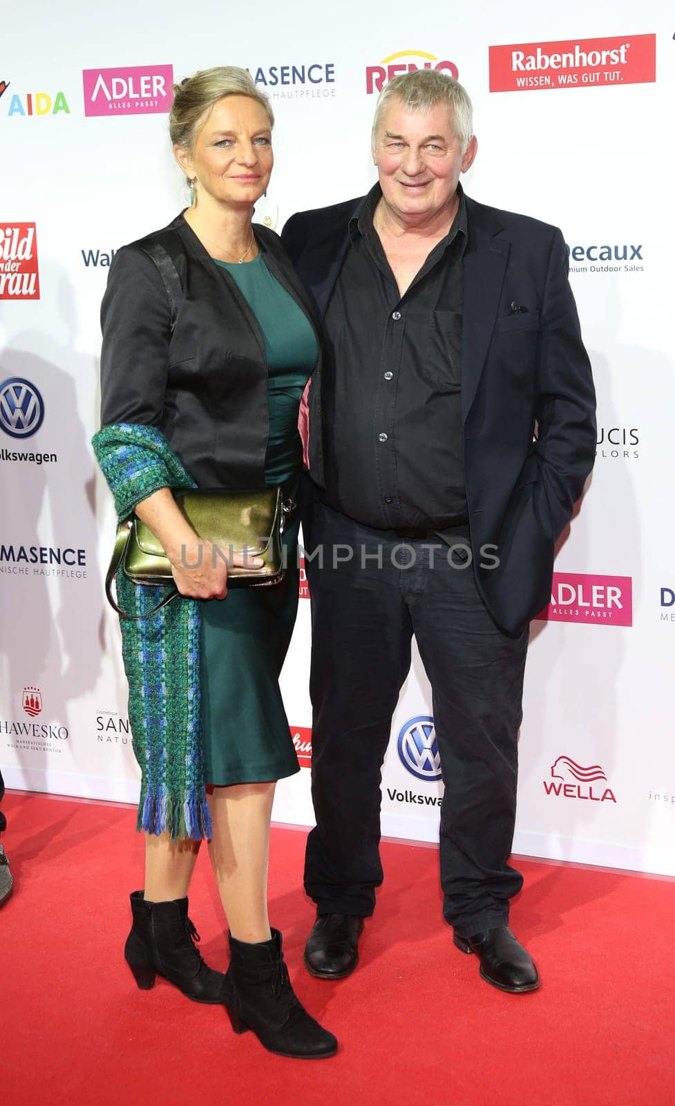 Heinz Hoenig with girlfriend ,. Goldene Bild der Frau 2017 Award ceremony at the AIDA Prima in Hamburg ,21.10.2016..