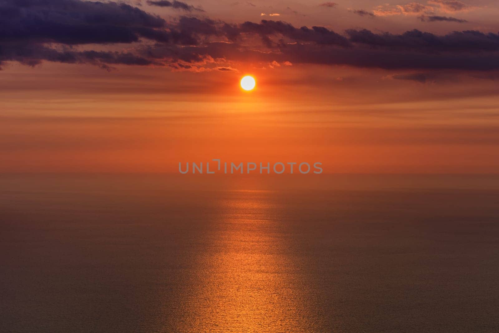 sunset from the village of Rachi. Lefkada, Greece