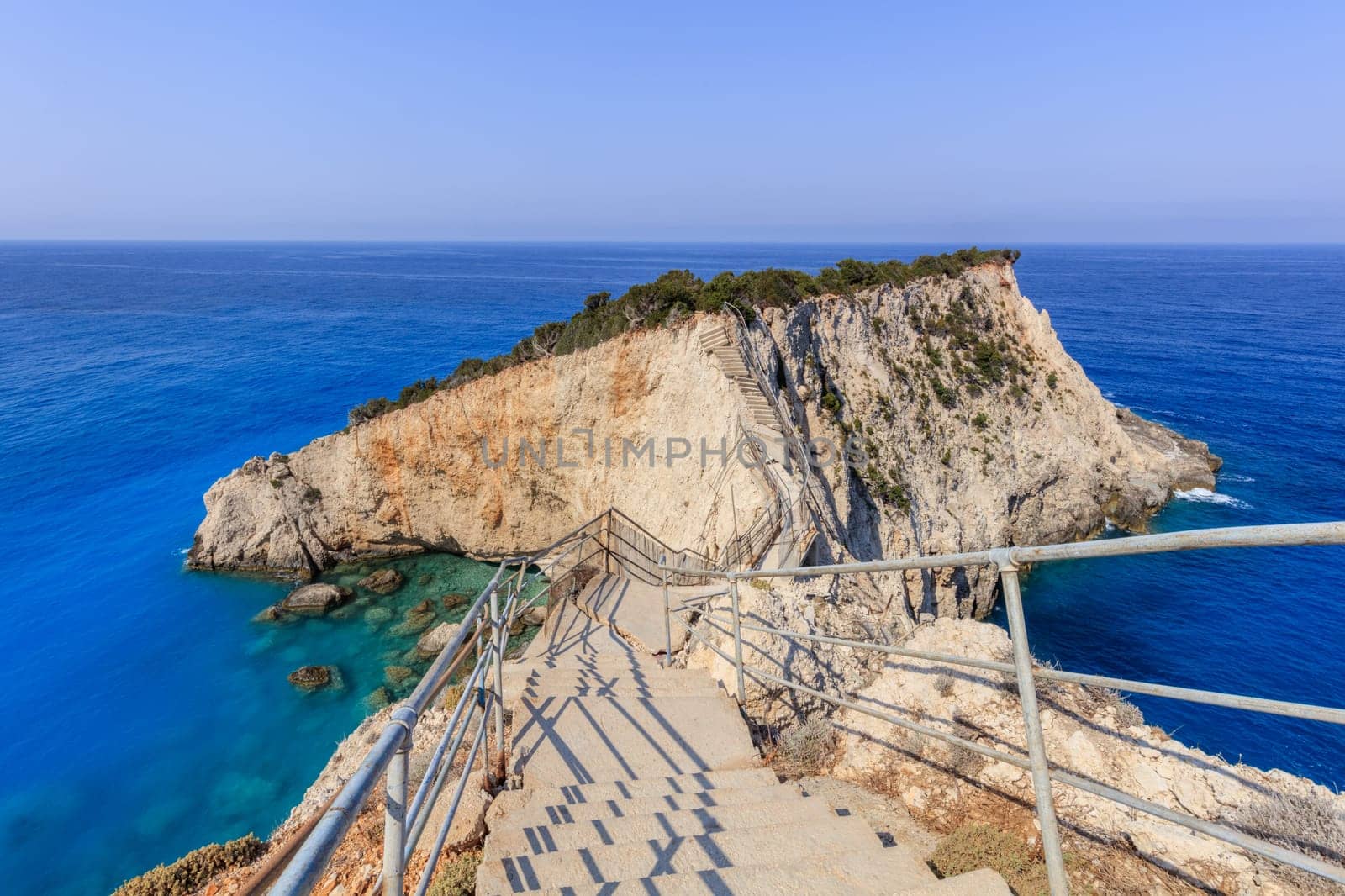 Beautiful cliff rock on Porto Katsiki beach on Lefkada, Greece