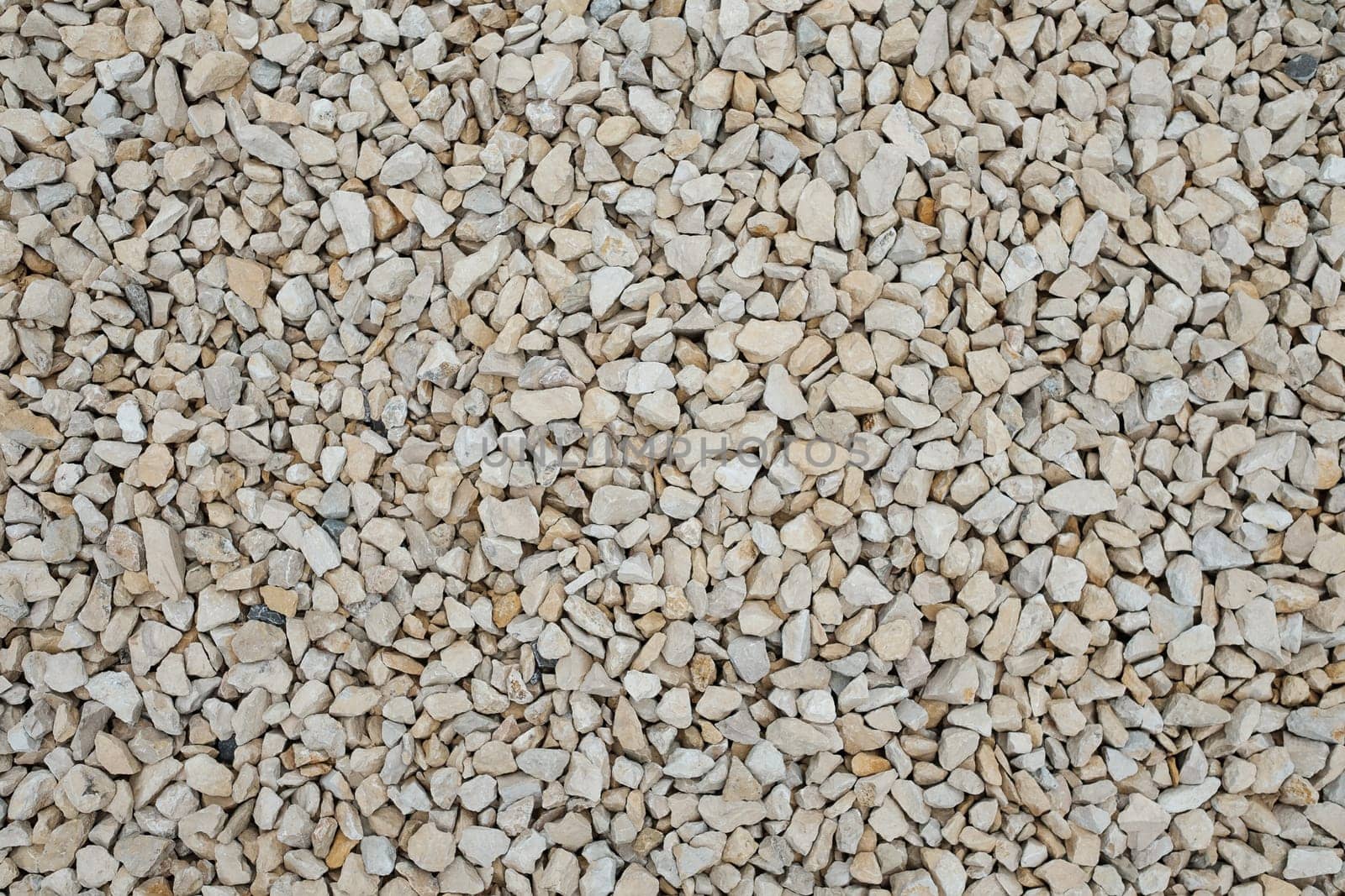 Gravel from pumice in beige as a building material