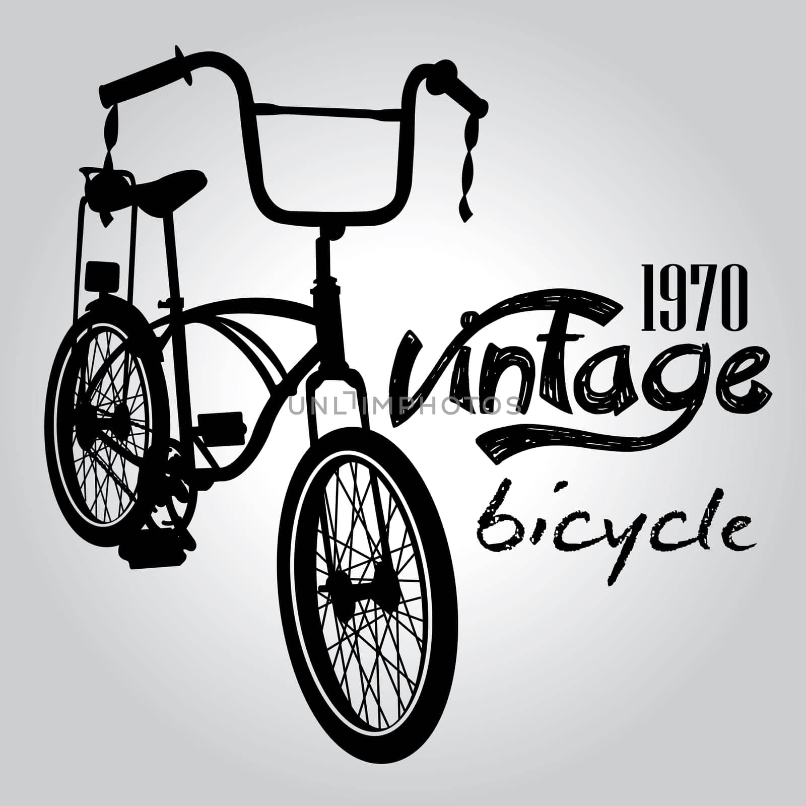 Retro bicycle vintage design vector.