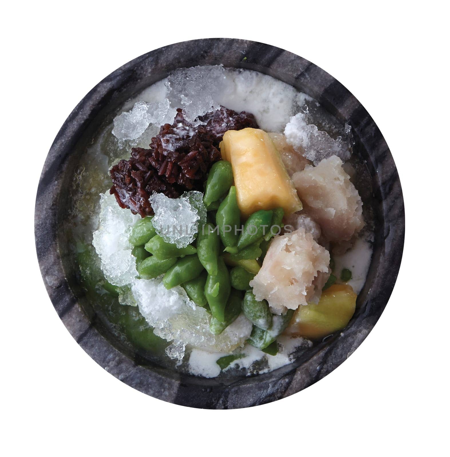 Lod Chong Dessert Set. Chiness dessert.Clipping path (Dicut around Object) for work.