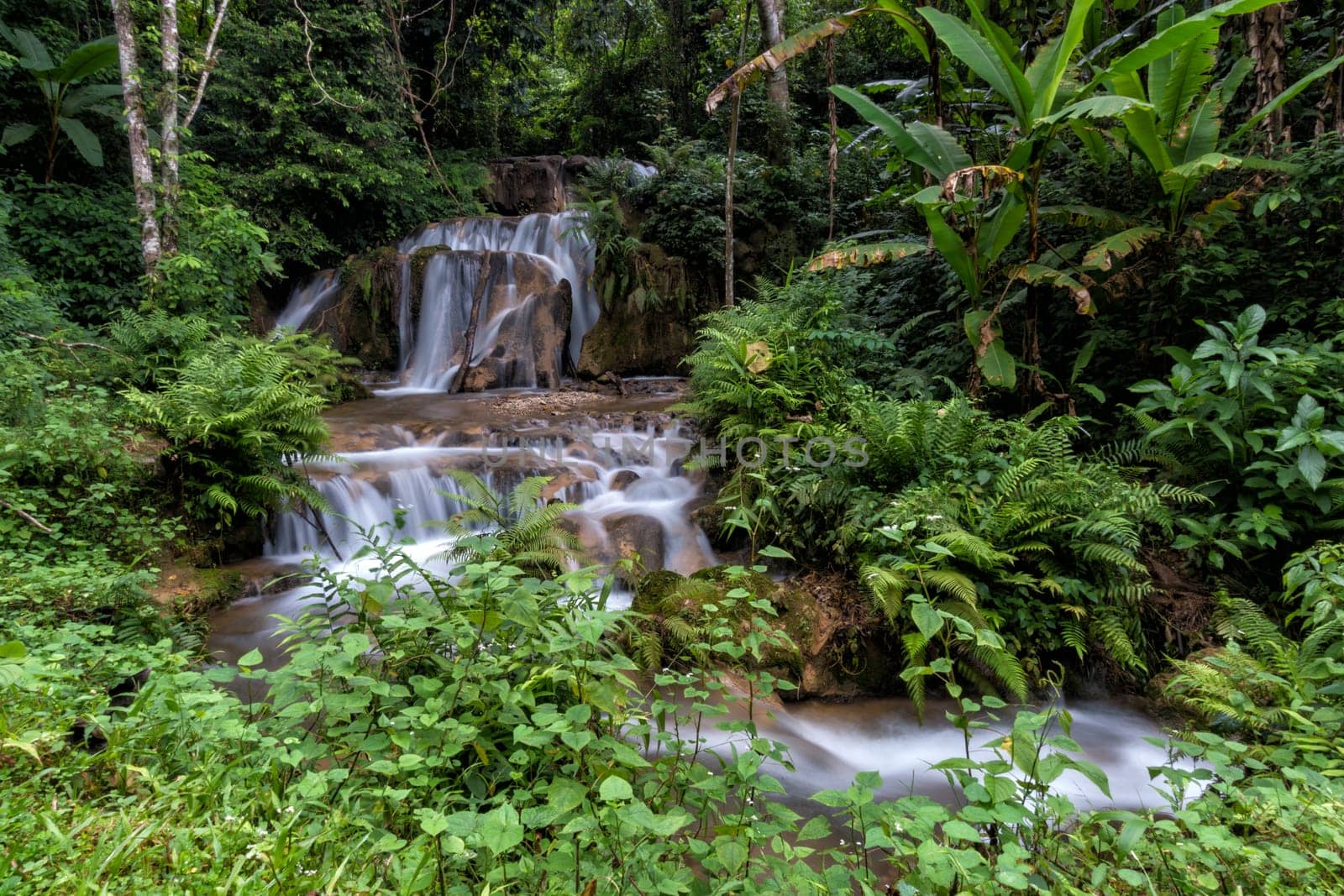pong nam dang waterfall at chiang mai, thailand