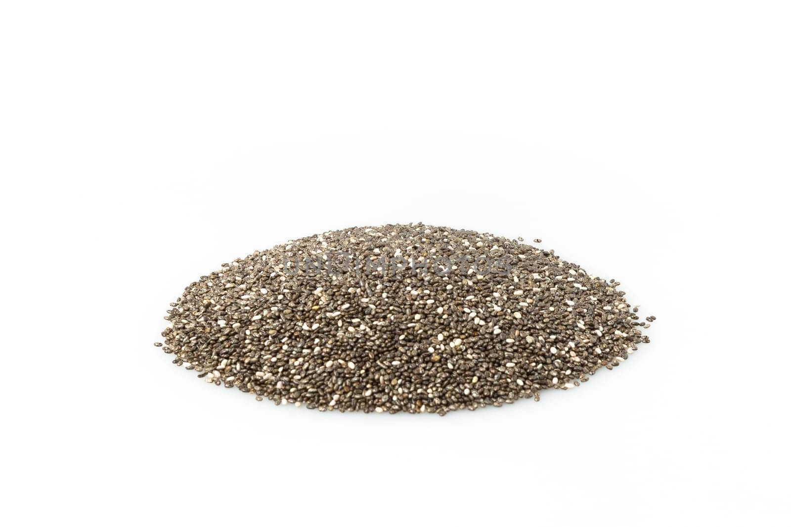 chia seeds isolated on white background
