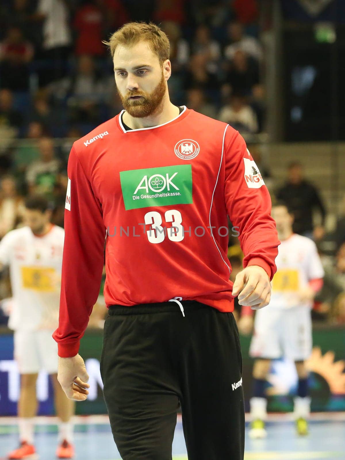Handball player Andreas Wolff ( DHB,THW Kiel) at the men's international match Germany against Spain on 28.10.2017 in Magdeburg