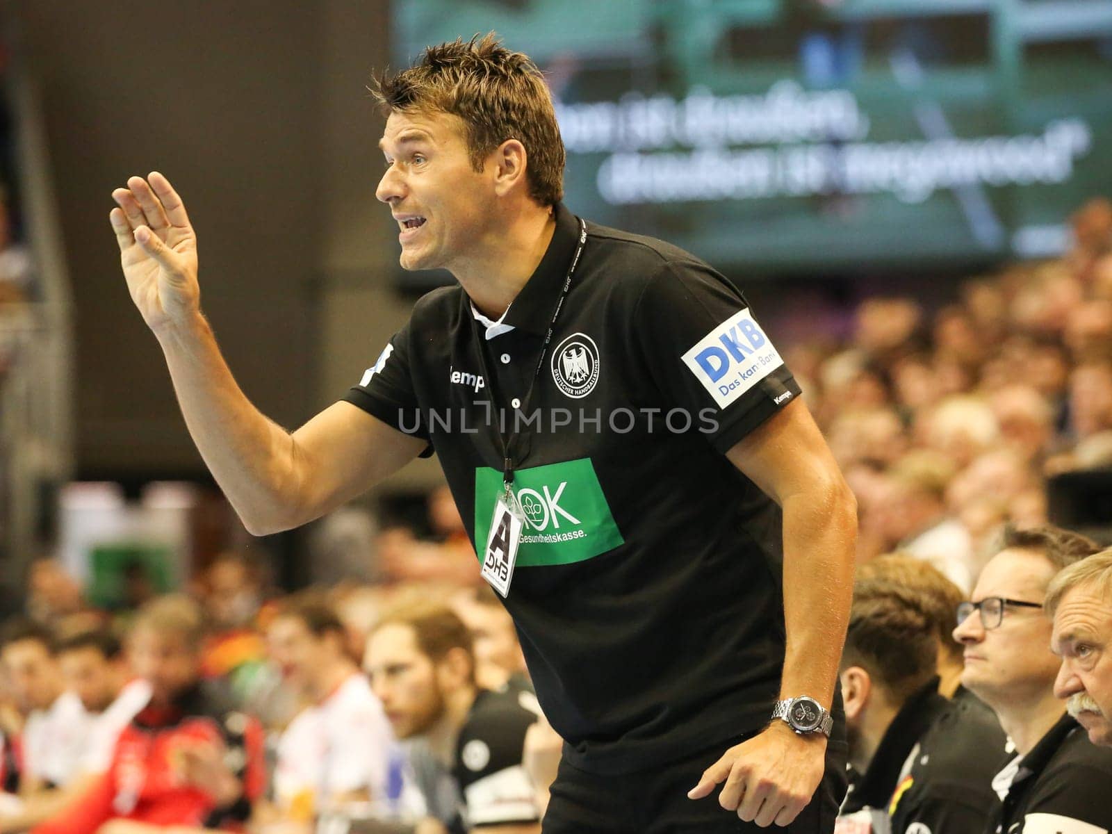 Men's national handball coach Christian Prokop (DHB) at the men's international match Germany against Spain on 28.10.2017 in Magdeburg